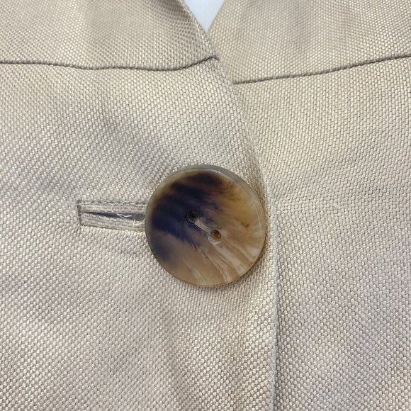 Chicos 2 Linen Blend Blazer Womens Large 12 Button Lined Lightweight Jacket Suit - Picture 6 of 13